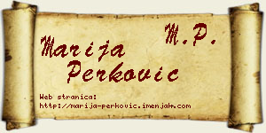 Marija Perković vizit kartica